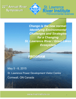 PROGRAM - St. Lawrence River Institute of Environmental Sciences