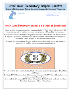 March - River Oaks Elementary School