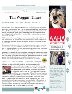 Tail Waggin` Times - The Riverside Animal Clinic