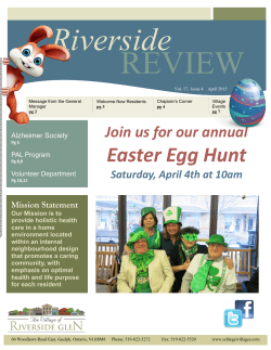 RSG Newsletter April 2015 - Riverside Glen Family Council