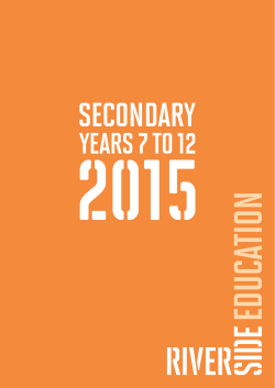 Secondary Education Brochure 2015