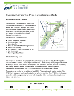 Riverview Corridor Fact Sheet