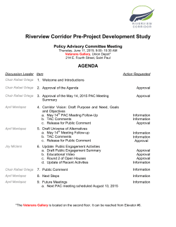 Meeting Agenda - Riverview Corridor