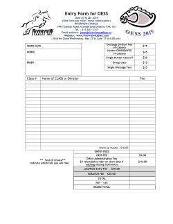 Entry Form - Riverview Stables