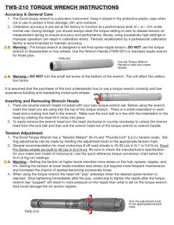 TWS-210 TORQUE WRENCH INSTRUCTIONS