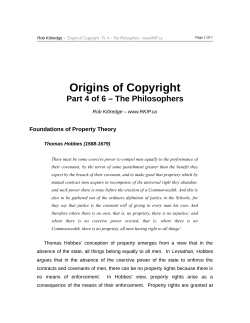 Origins of Copyright - Rob Kittredge