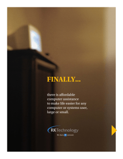 View RK Technology`s Capabilities Brochure here