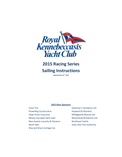 Sailing Instructions - Royal Kennebeccasis Yacht Club