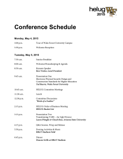 HELUG 2015 Conference Agenda