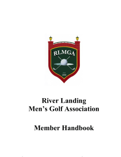 RLMGA Handbook - River Landing Mens Golf Association