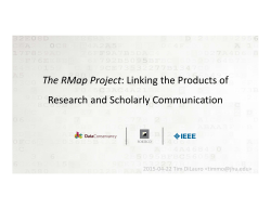 The RMap Project: Linking the Products of Research and Scholarly