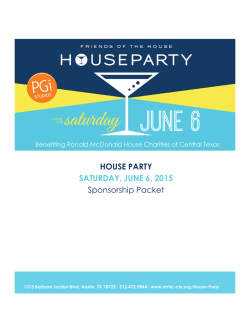 View our Sponsor Packet for more information.