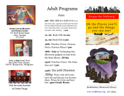 Adult Programs - Roddenbery Memorial Library