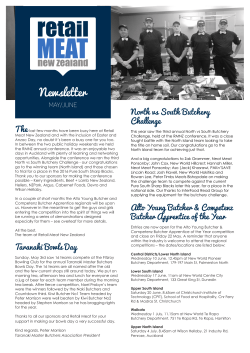 Newsletter May 2015 - Retail Meat New Zealand