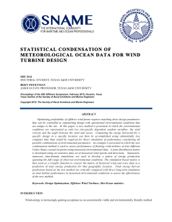 Statistical Condensation Of Meteorological Ocean Data For Wind