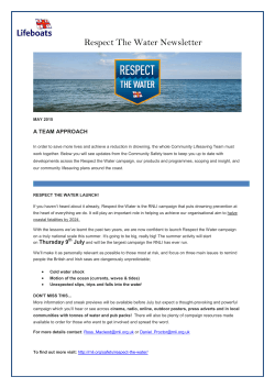 Respect The Water Newsletter