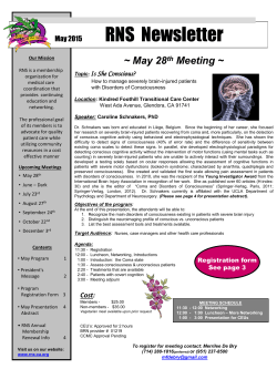May 28th Meeting - Rehabilitation Nurses Society