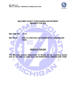 MACOMB COUNTY PURCHASING DEPARTMENT REQUEST FOR