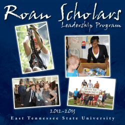 2013 Brochure - Roan Scholars
