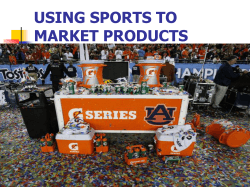 USING SPORTS TO MARKET PRODUCTS