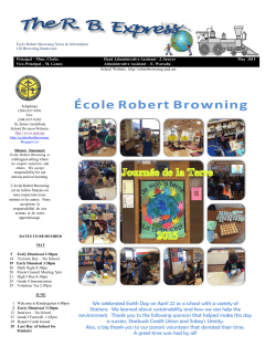 May 2015 - Ãcole Robert Browning School Online