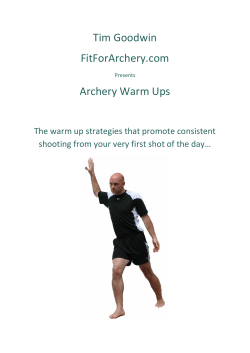 Tim Goodwin FitForArchery.com Archery Warm Ups