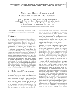 Model-based Reactive Programming of Cooperative