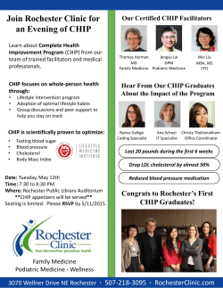 Join Rochester Clinic for an Evening of CHIP