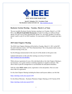 2015 March - IEEE Rochester Section