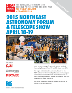 2015 northeast astronomy forum & telescope show april 18-19