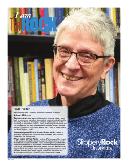 Paula Rieder - Rockpride - Slippery Rock University