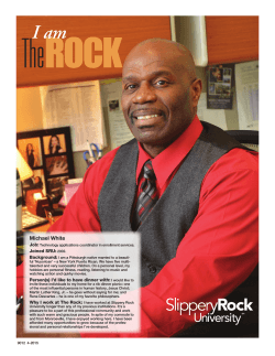 Michael White - Rockpride - Slippery Rock University
