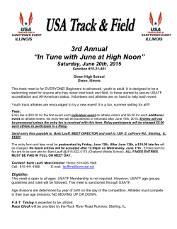 In Tune with June Track Meet