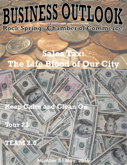 Sales Tax: The Life Blood of Our City