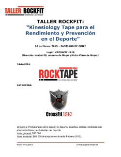 Ficha de Inscripcion Taller RockFit 2015
