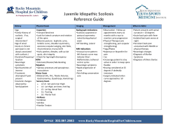 Juvenile Idiopathic Scoliosis Reference Guide