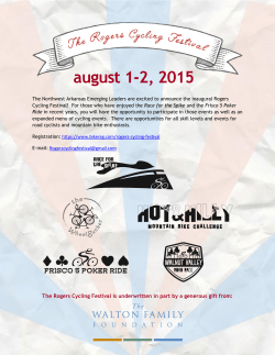 august 1-2, 2015 - Rogers Cycling Festival