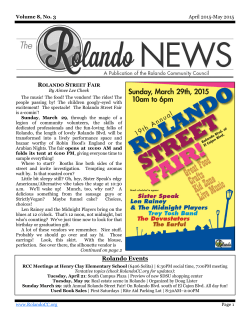 2015 Apr-May - Rolando Community Council