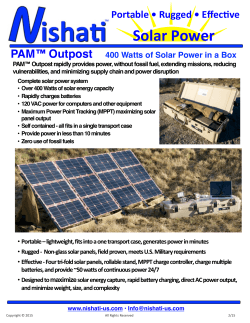 150214 PAM Outpost Solar Power Array Product Info
