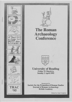 Programme - Roman Archaeology Conference