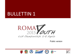 Bulletin #1 - Rome