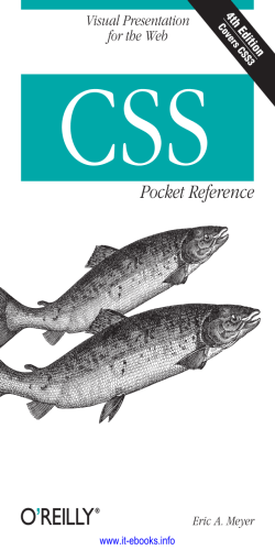 CSS Pocket Reference by Eric