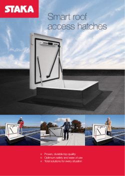 Product catalogue - Staka Roof Access Hatches