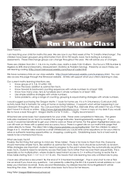 Rm 1 Maths Newsletter