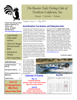 The Rooster Tails Fishing Club of Northern California, Inc. Educate