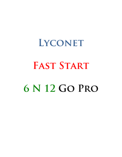 Lyconet Fast Start 6 N 12 Go Pro
