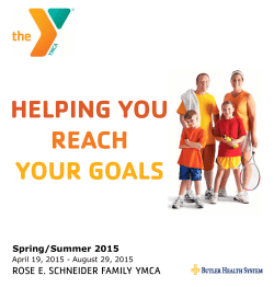 Spring Summer 2015 Brochure - Rose E. Schneider Family YMCA