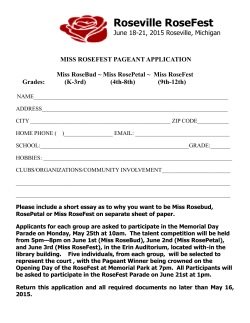 Pageant Application form
