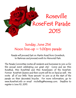 Roseville RoseFest Parade 2015