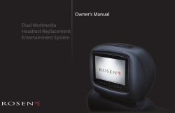 Owner`s Manual - Rosen Electronics